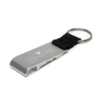 Branded Trolley Coin Bottle Opener Keyring in Silver