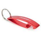 Branded Aluminium Bottle Opener Keyring in Red