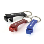 Branded 3-in-1 Bottle Opener Keyring with Phone Stand