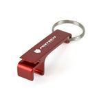 Branded 3-in-1 Bottle Opener Keyring with Phone Stand in Red