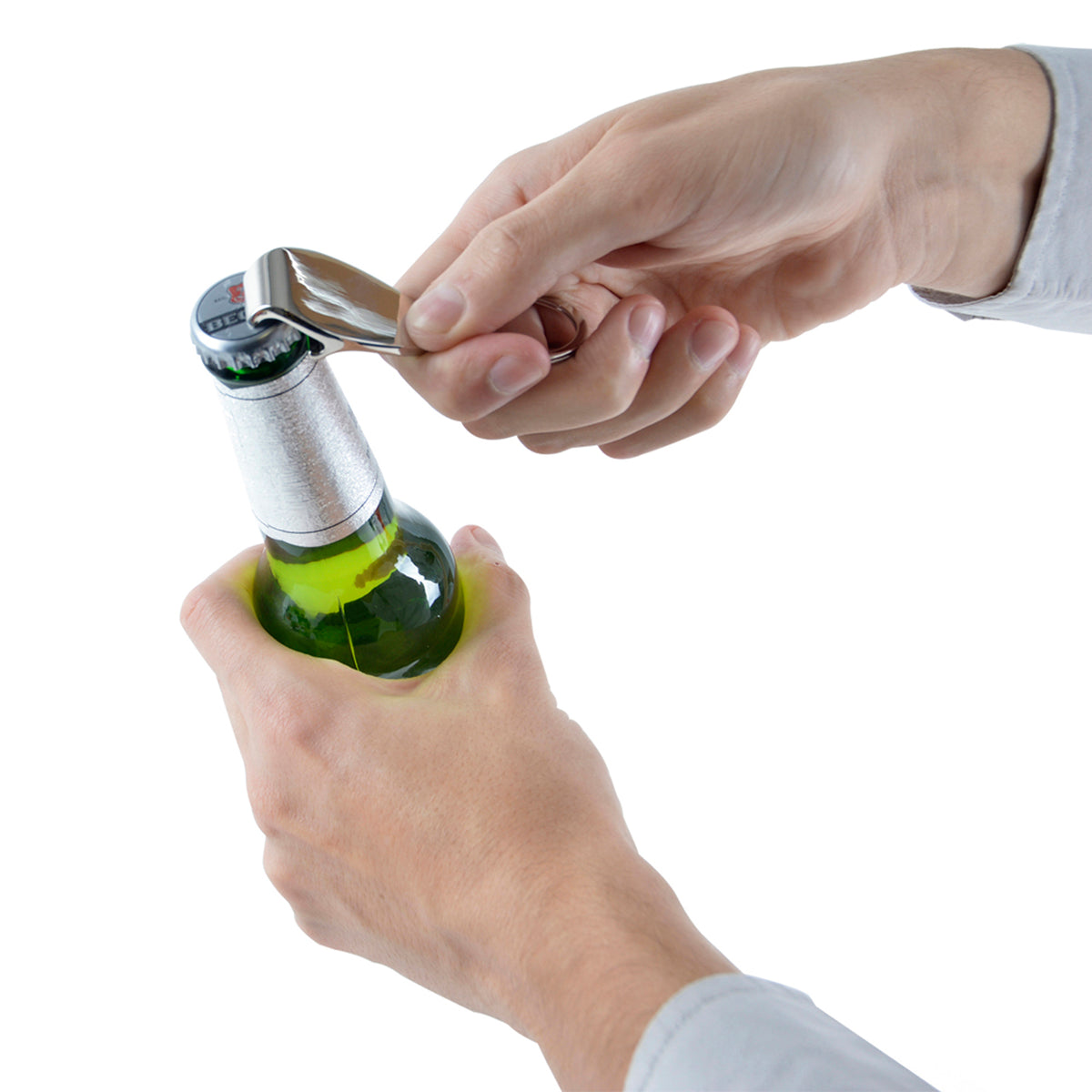 Branded Zinc Alloy Bottle Opener Keyring