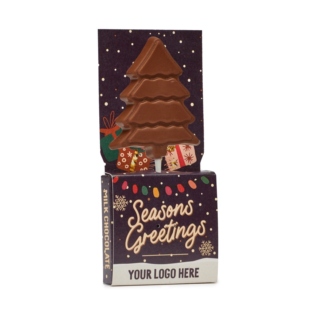 Branded Festive Chocolate Lollies