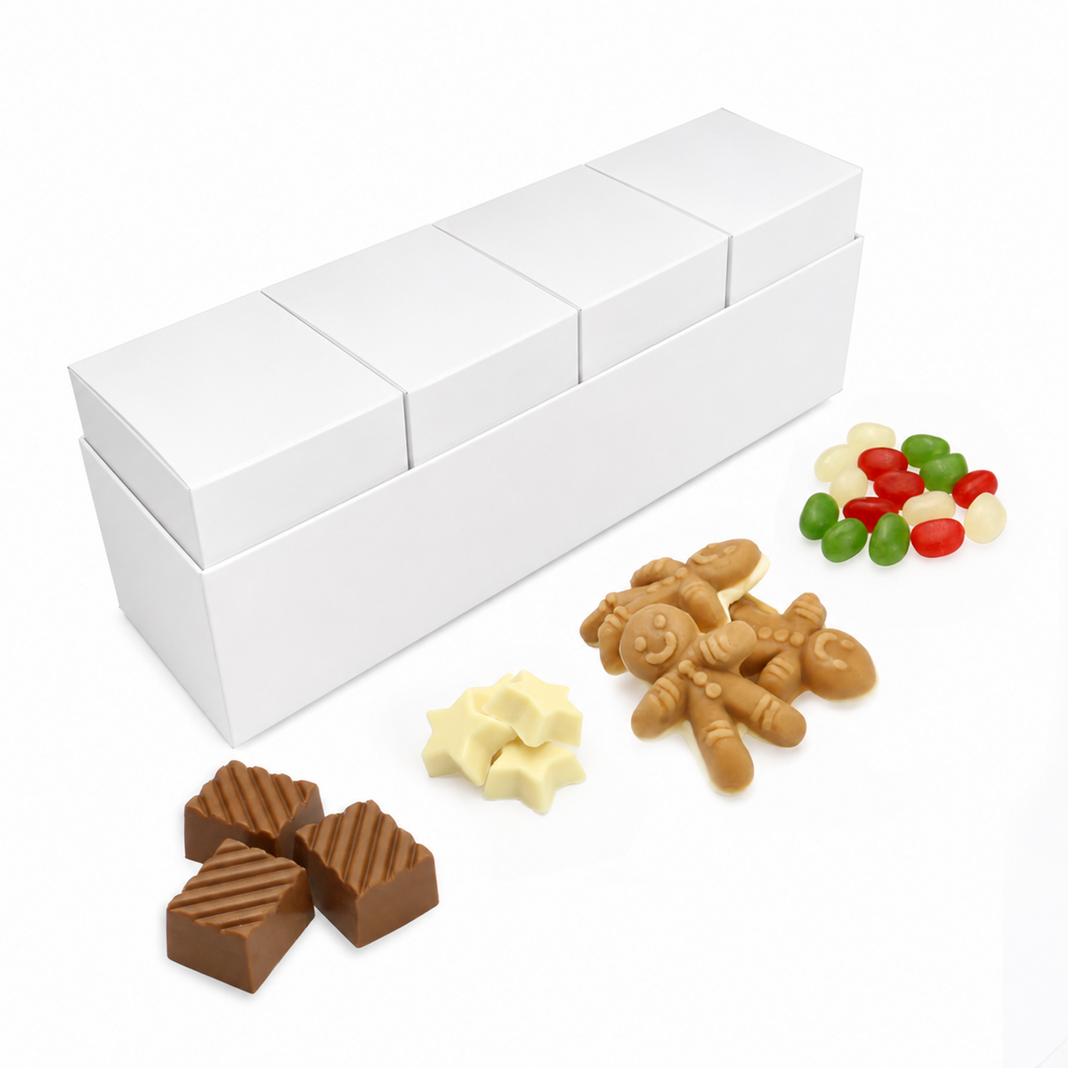 Branded Christmas treat share pack, unbranded packaging