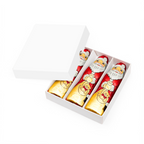 Branded foiled Santas treat box, unbranded packaging