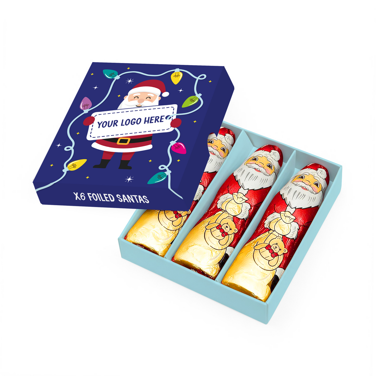 Branded foiled Santas treat box