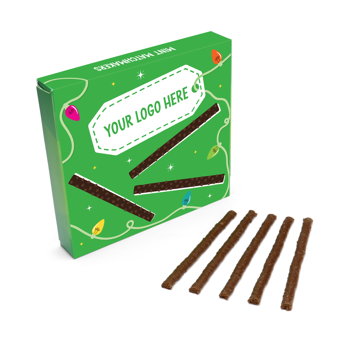 Branded mint Matchmakers wrap, front view