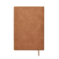 Brown leather notebook on a white background