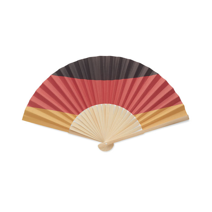 Bamboo Fan with Flag Design