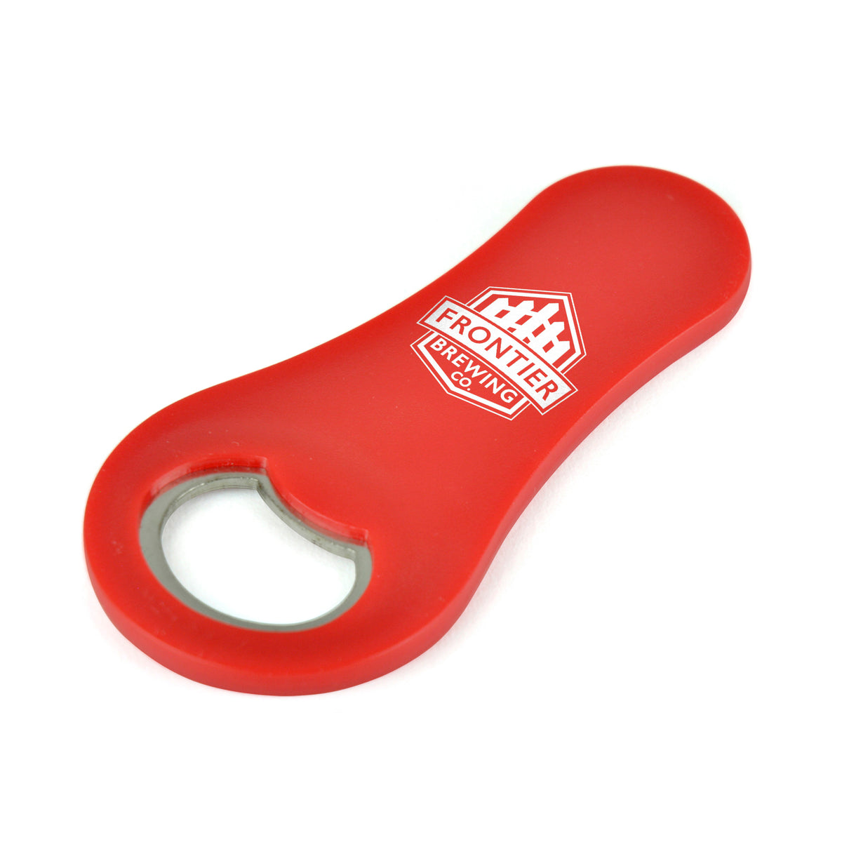 Branded Magnetic Plastic Bottle Opener in Red