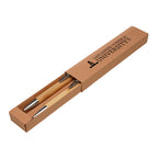 Branded Bamboo Ball Pen and Pencil Gift Set