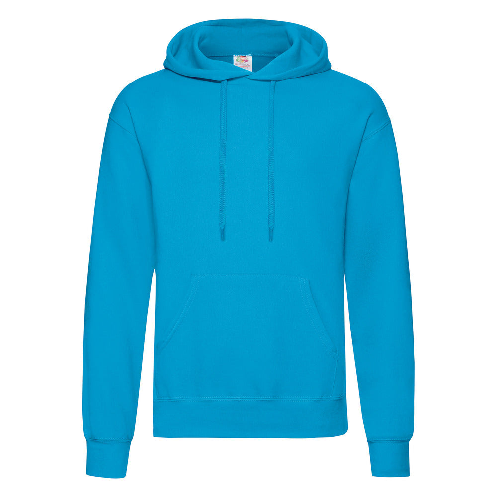 Branded Classic Cotton Polyester Value Hoodie in Azure Blue