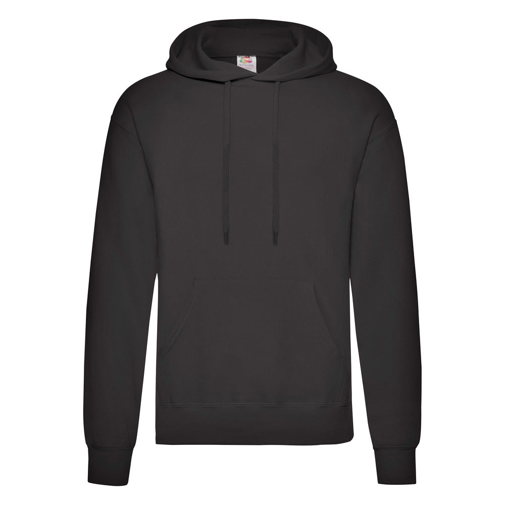 Branded Classic Cotton Polyester Value Hoodie in Black