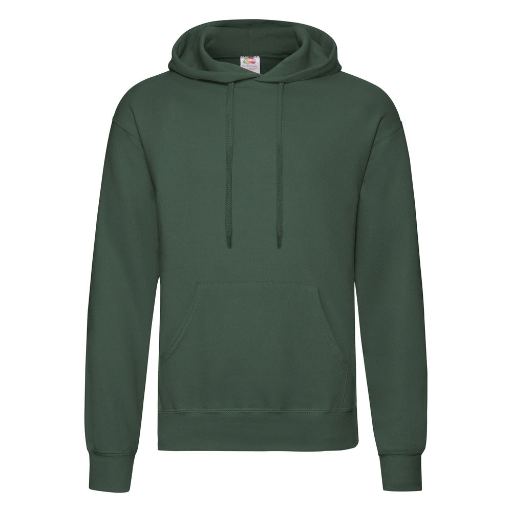 Branded Classic Cotton Polyester Value Hoodie in Bottle Green