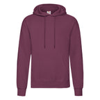 Branded Classic Cotton Polyester Value Hoodie in Burgandy