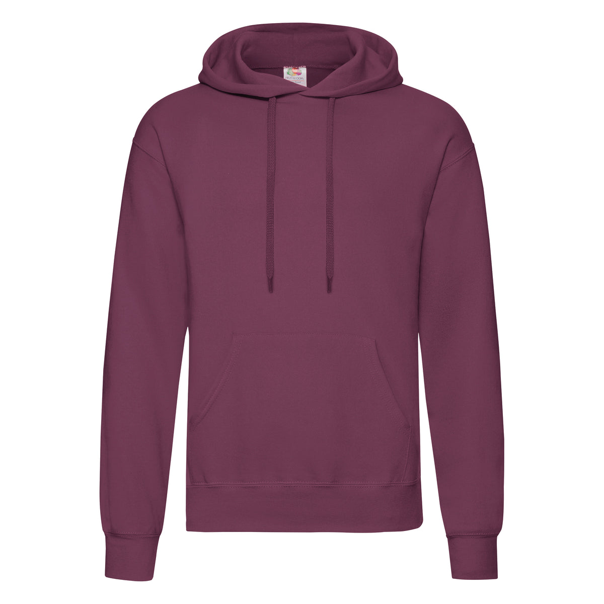 Branded Classic Cotton Polyester Value Hoodie in Burgandy