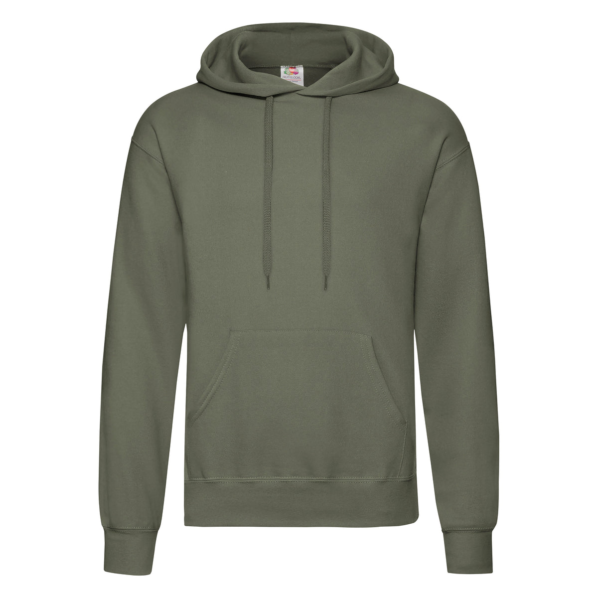 Branded Classic Cotton Polyester Value Hoodie in Classic Olive
