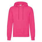 Branded Classic Cotton Polyester Value Hoodie in Fuchsia