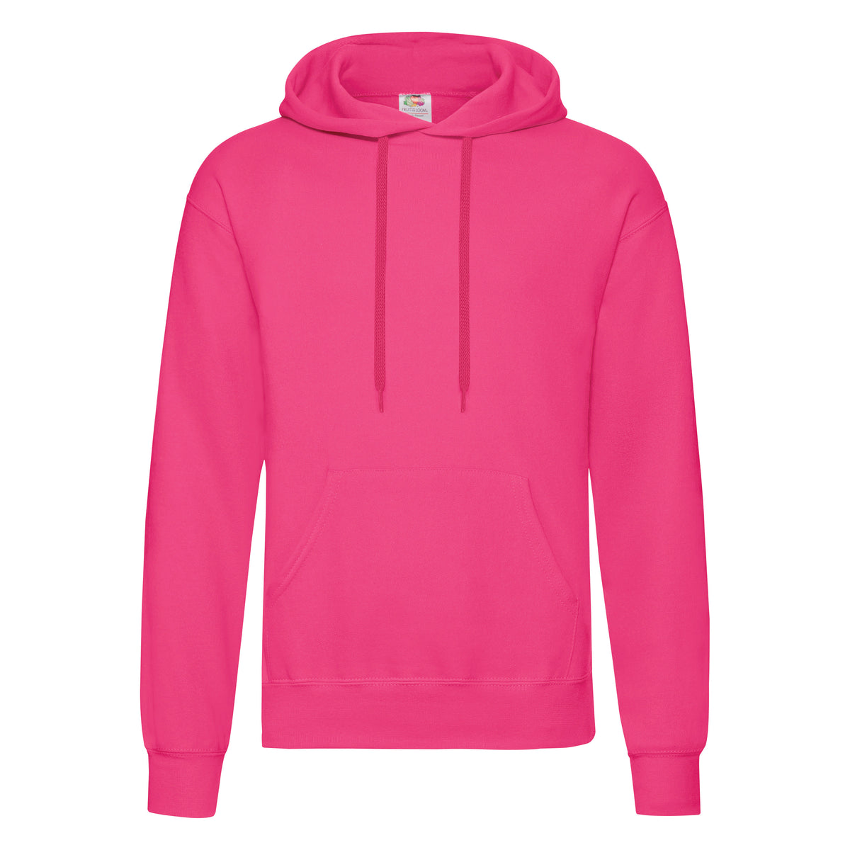 Branded Classic Cotton Polyester Value Hoodie in Fuchsia