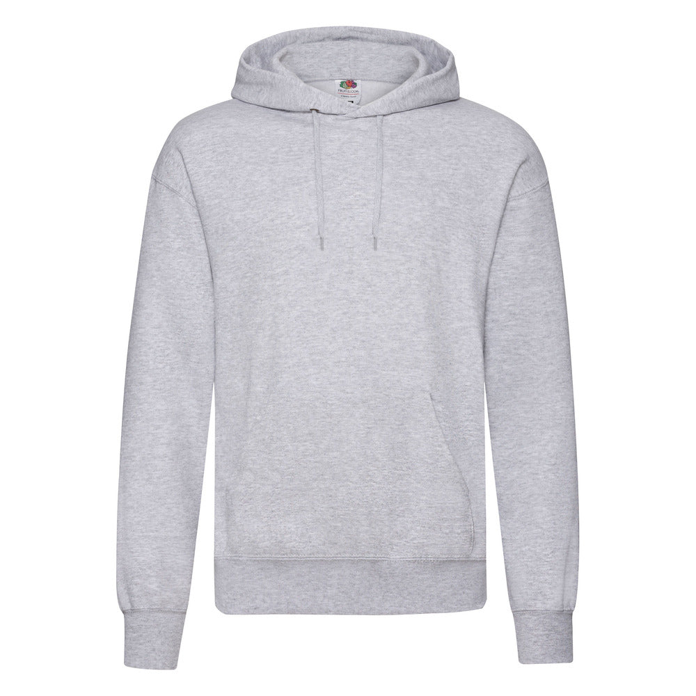 Branded Classic Cotton Polyester Value Hoodie in Heather Grey