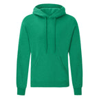 Branded Classic Cotton Polyester Value Hoodie in Heather Green