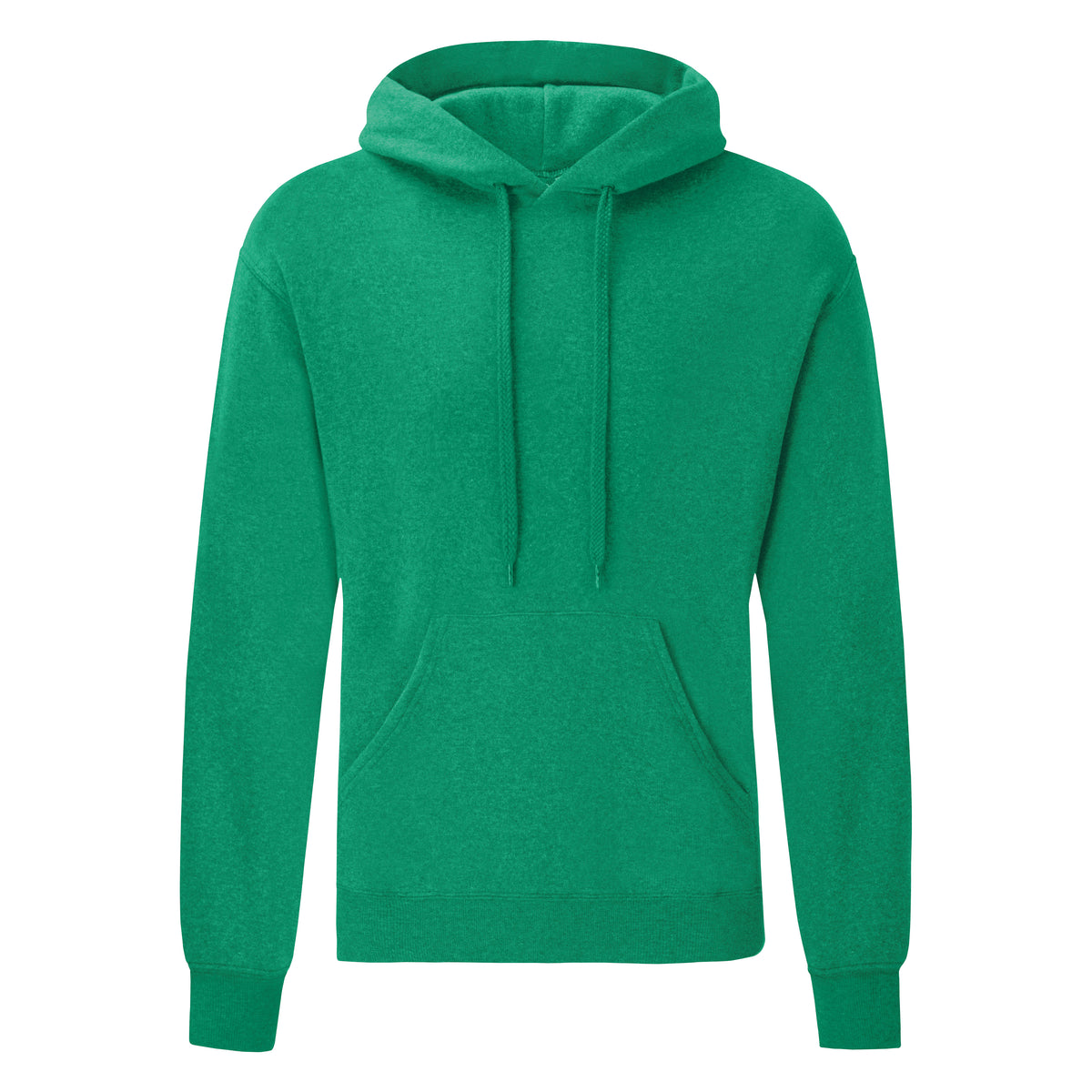 Branded Classic Cotton Polyester Value Hoodie in Heather Green