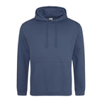 Branded Men's Cotton Polyester College Hoodie in Airforce Blue