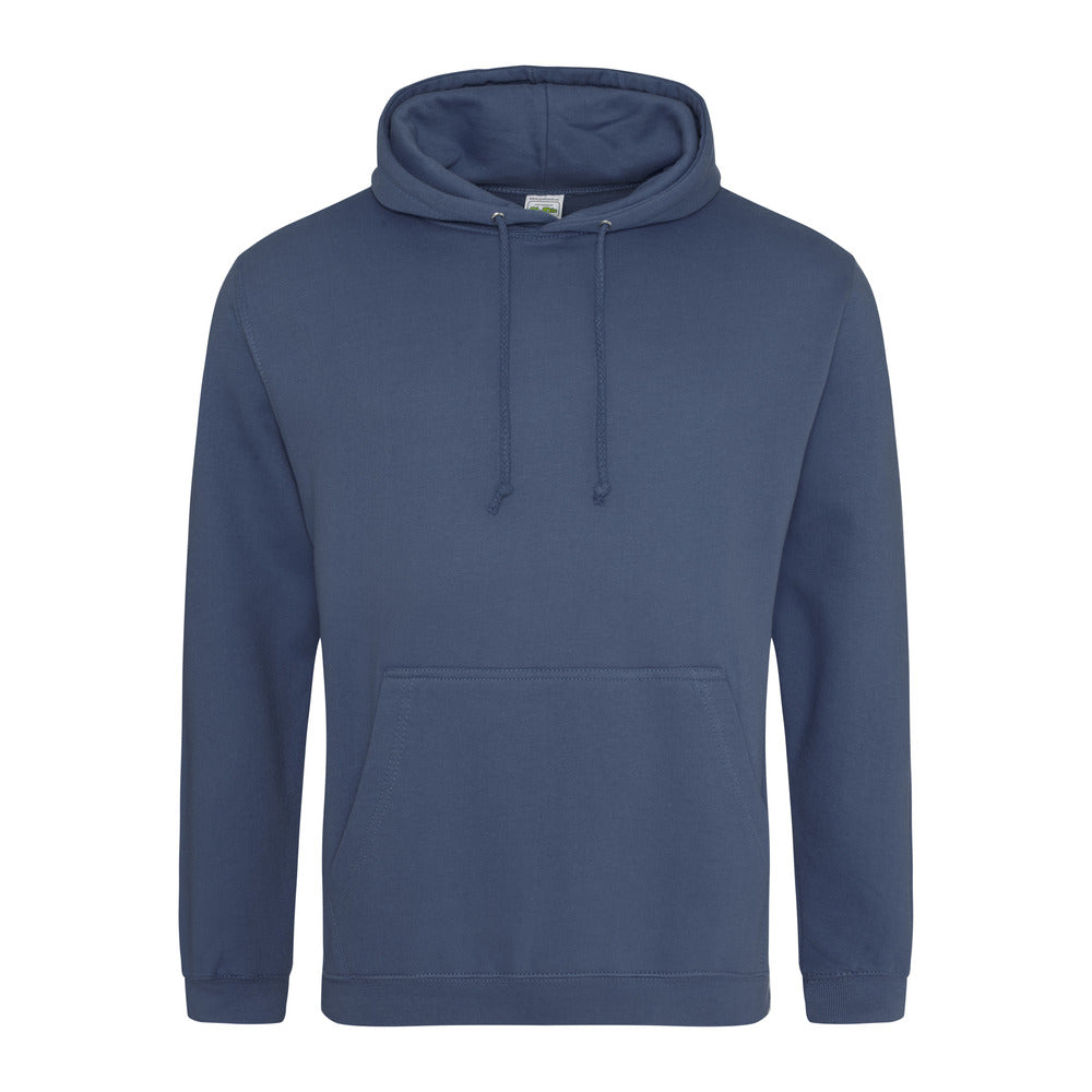 Branded Men's Cotton Polyester College Hoodie in Airforce Blue