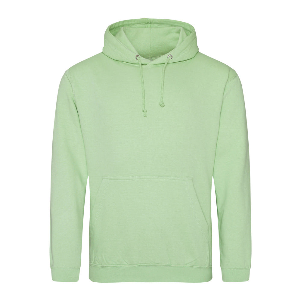 Branded Men's Cotton Polyester College Hoodie in Apple Green