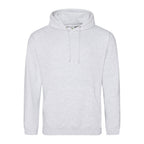 Branded Men's Cotton Polyester College Hoodie in Ash Grey