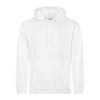 Branded Men's Cotton Polyester College Hoodie in Arctic White