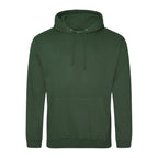 Branded Men's Cotton Polyester College Hoodie in Bottle Green