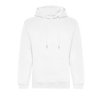 Branded Organic Cotton and Recycled Polyester Hoodie in Arctic White