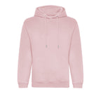 Branded Organic Cotton and Recycled Polyester Hoodie in Baby Pink