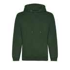 Branded Organic Cotton and Recycled Polyester Hoodie in Bottle Green