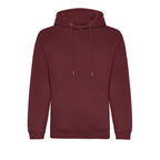 Branded Organic Cotton and Recycled Polyester Hoodie in Burgandy