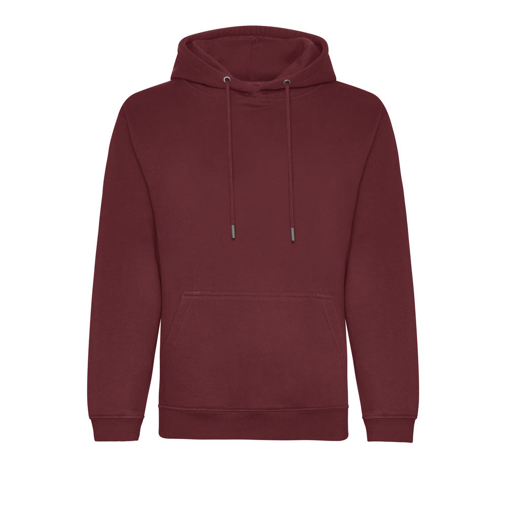 Branded Organic Cotton and Recycled Polyester Hoodie in Burgandy