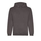 Branded Organic Cotton and Recycled Polyester Hoodie in Charcoal