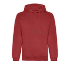 Branded Organic Cotton and Recycled Polyester Hoodie in Fire Red