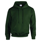 Branded Heavy Blend Hoodie with Double-Lined Hood in Forest
