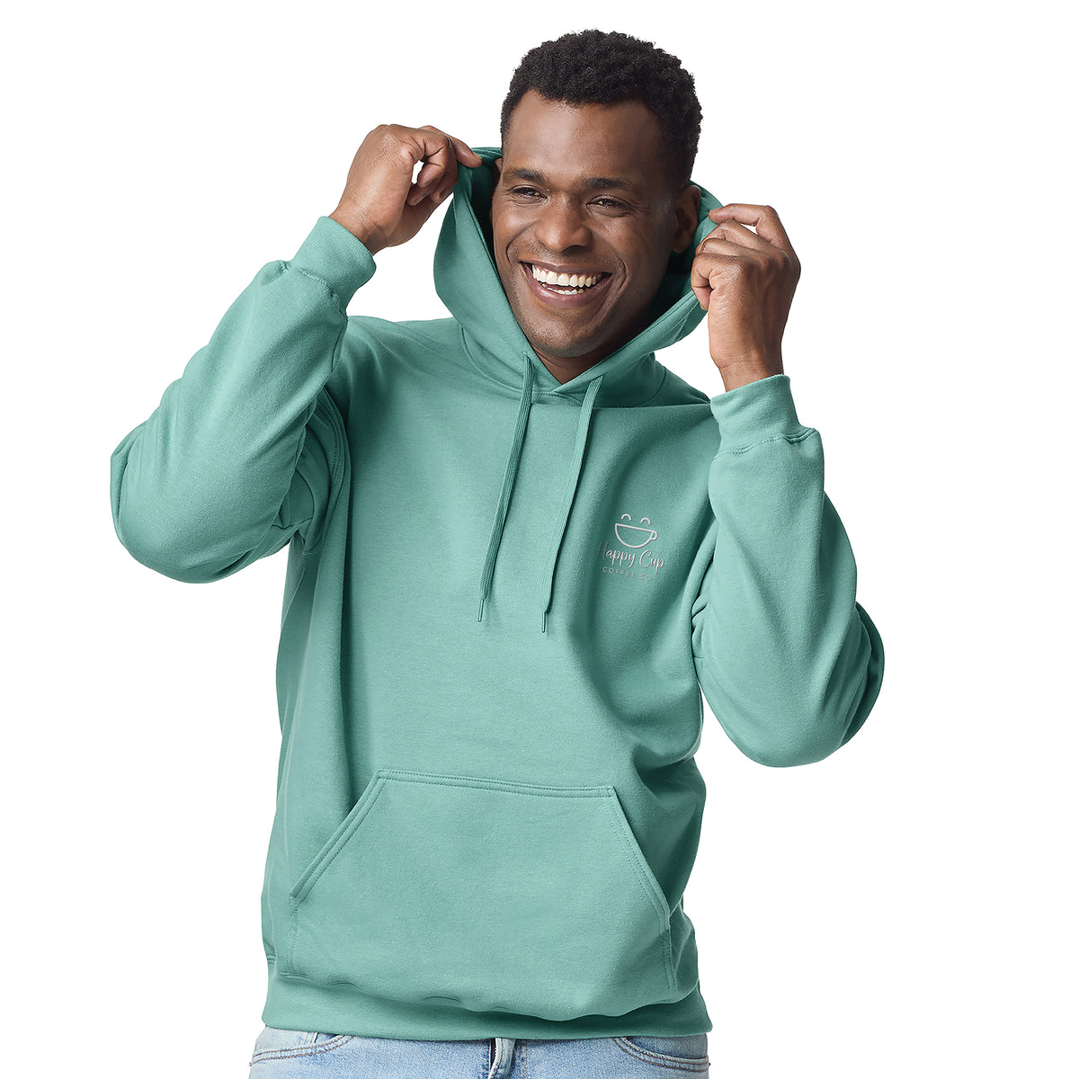 Branded Midweight Ringspun Cotton Fleece Hoodie