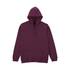 Branded Midweight Ringspun Cotton Fleece Hoodie in Maroon