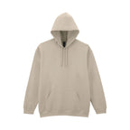 Branded Midweight Ringspun Cotton Fleece Hoodie in Sand
