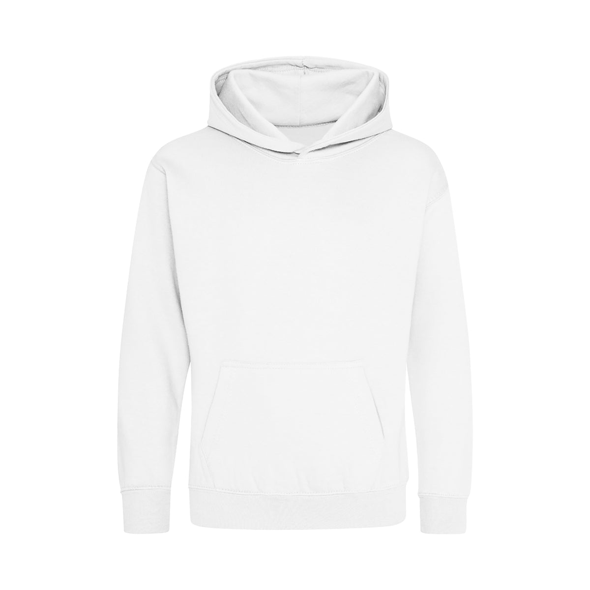 Branded Kids Cotton Polyester Hoodie in Arctic White