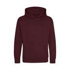Branded Kids Cotton Polyester Hoodie in Burgandy