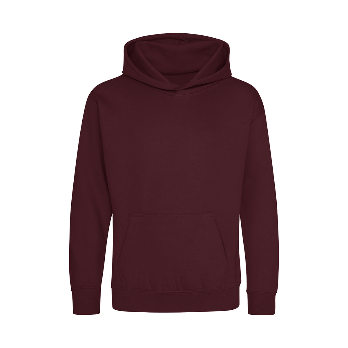 Branded Kids Cotton Polyester Hoodie in Burgandy