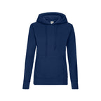 Branded Women's Classic Cotton Polyester Value Hoodie in Navy