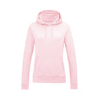 Branded Women's Cotton Polyester College Hoodie in Baby Pink