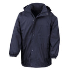 Branded Reversible Waterproof Jacket with Taped Seams in Navy/Navy