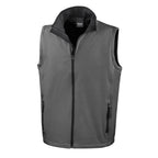 Branded Softshell Bodywarmer with Microfleece Lining in Charcoal/Black