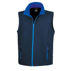 Branded Softshell Bodywarmer with Microfleece Lining in Navy/Royal